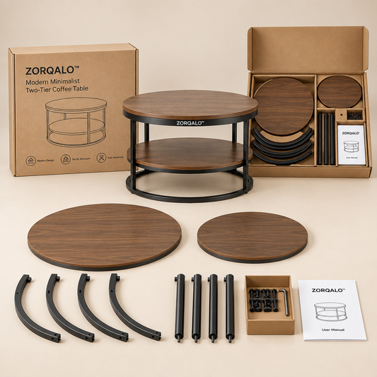 ZORQALO™ Modern Minimalist Two-Tier Coffee Table primary image