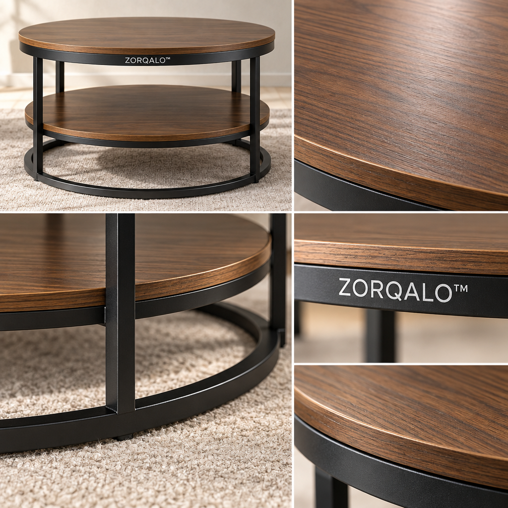 ZORQALO™ Modern Minimalist Two-Tier Coffee Table image 3
