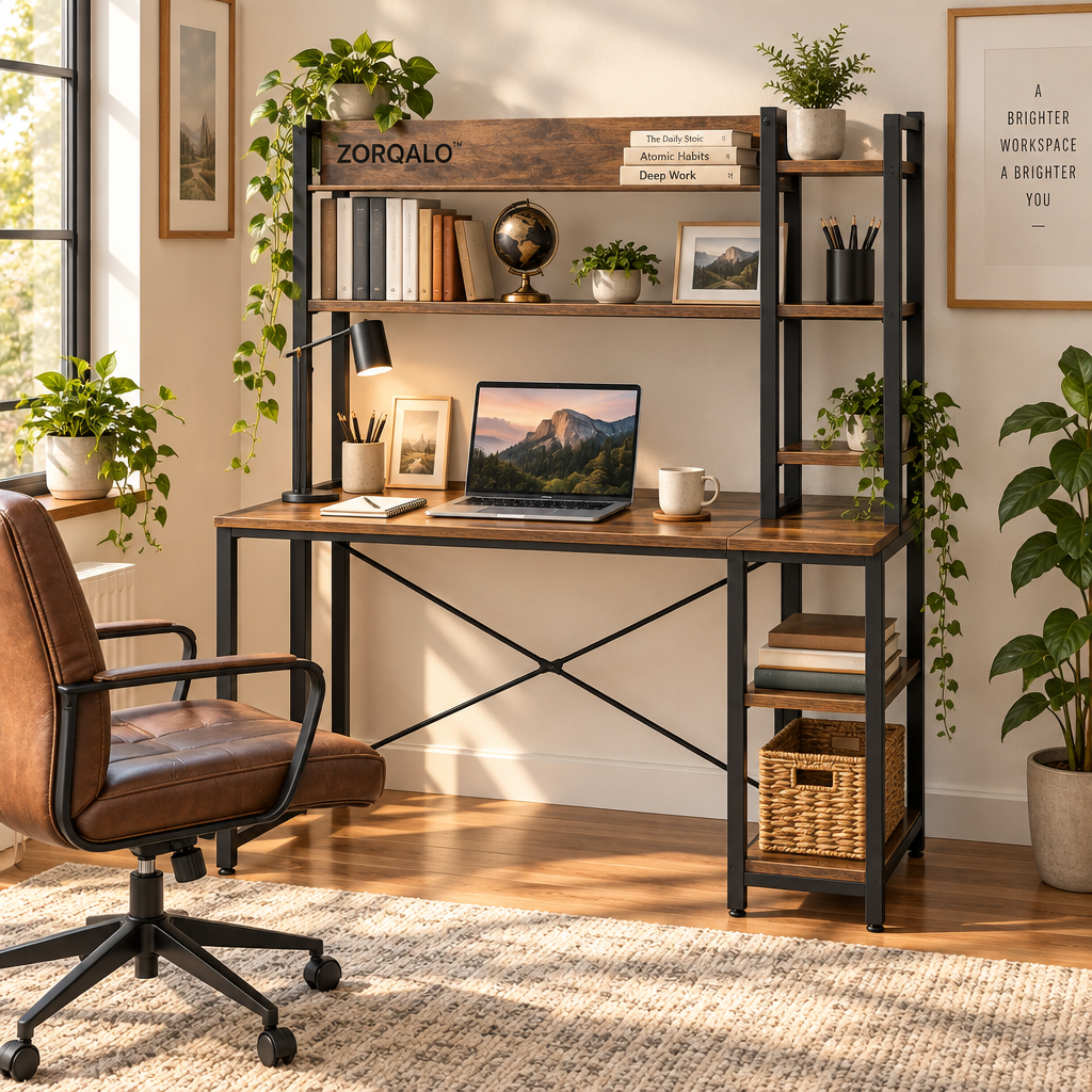 ZORQALO™ Multi-Tier Bookshelf Desk image 5