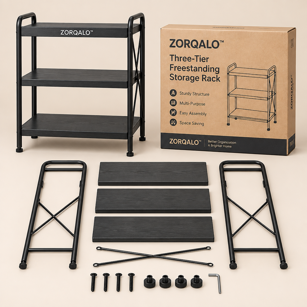 ZORQALO™ Three-Tier Freestanding Storage Rack image 3