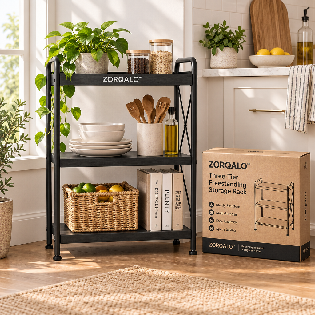 ZORQALO™ Three-Tier Freestanding Storage Rack image 4