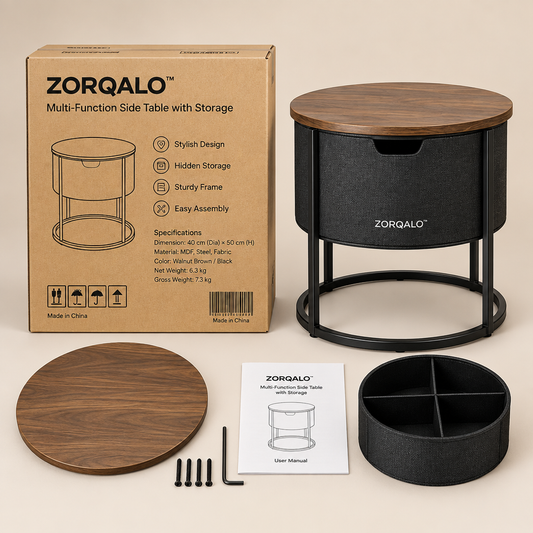 ZORQALO™ Multi-Function Side Table with Storage primary image
