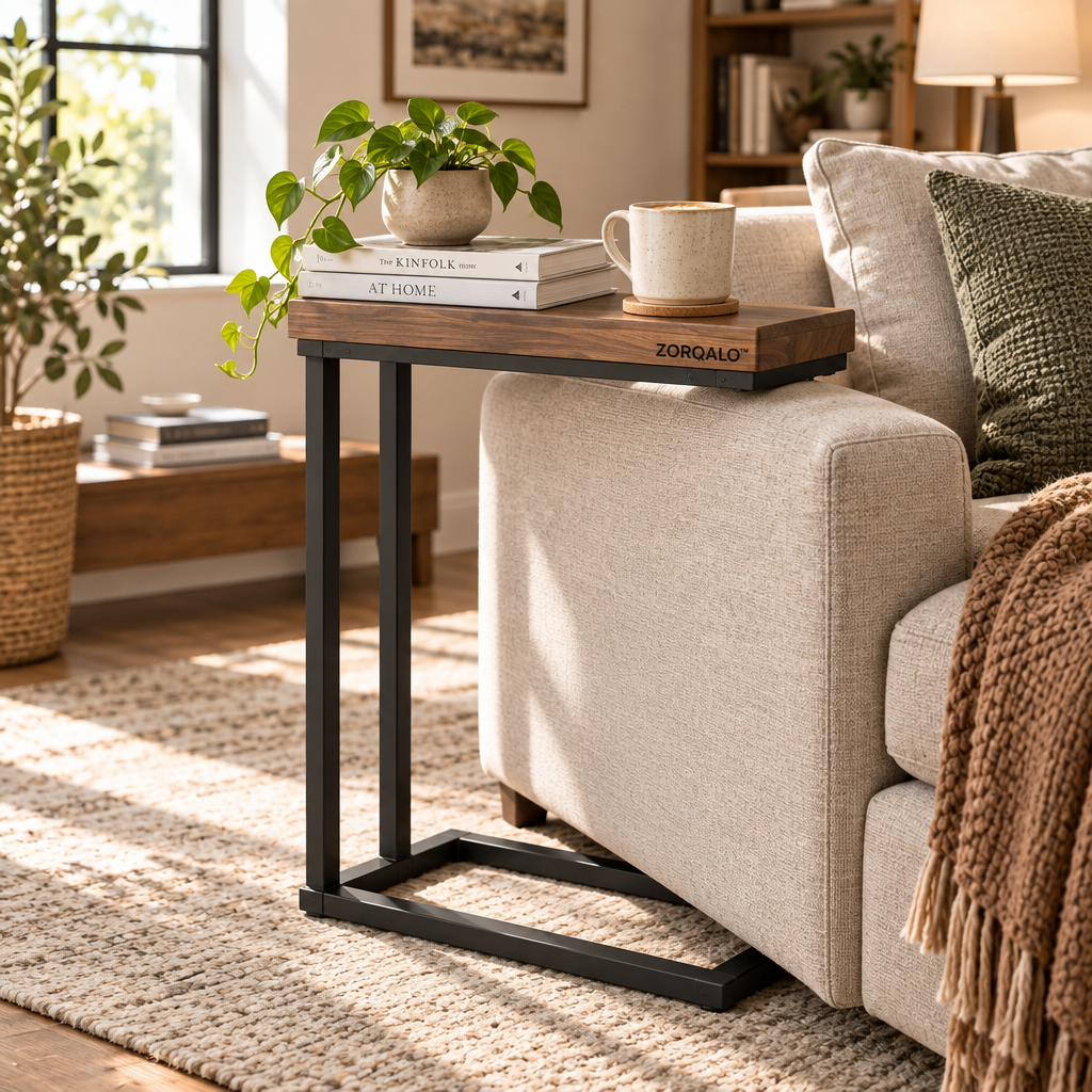 ZORQALO™ Slim Sofa Side Table image 2