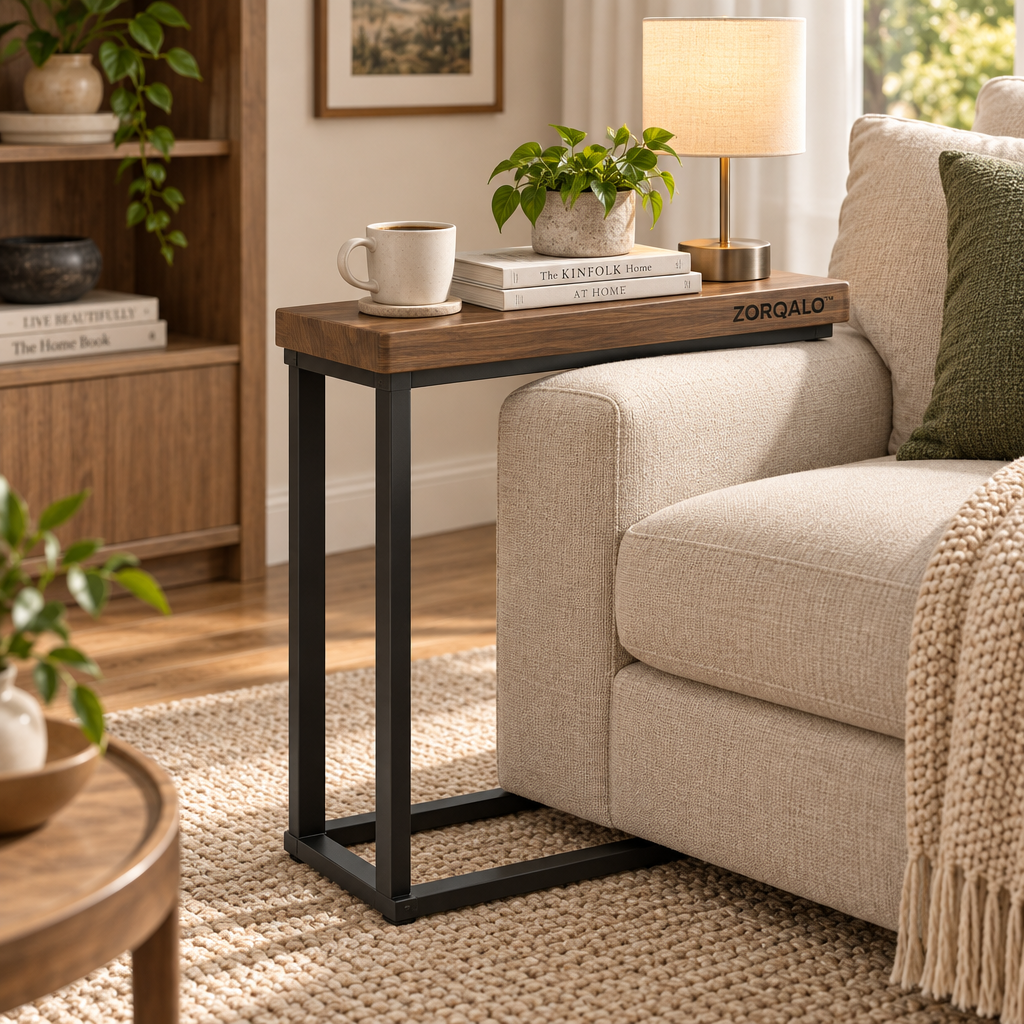 ZORQALO™ Slim Sofa Side Table image 5