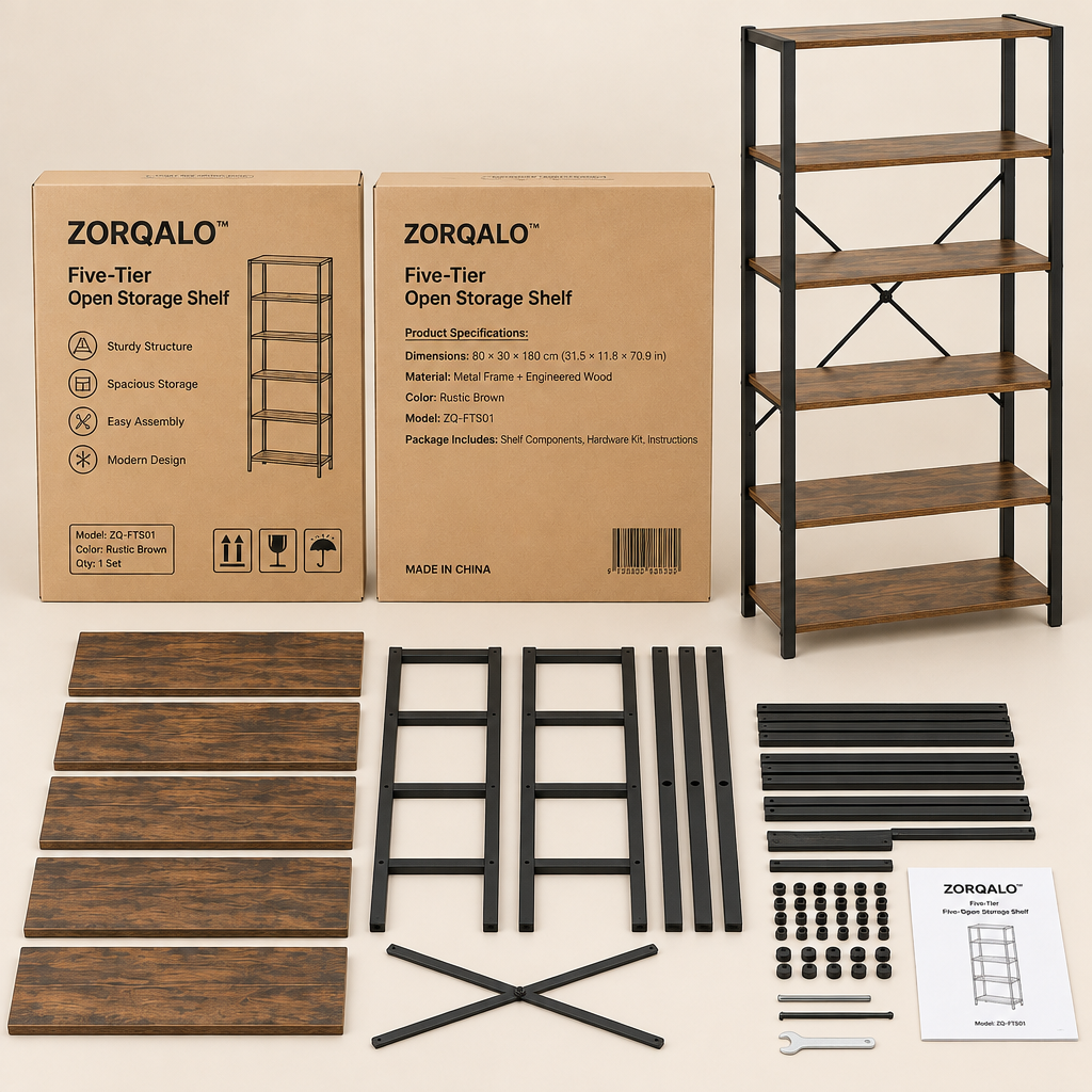 ZORQALO™ Open Bedside Storage Cabinet primary image