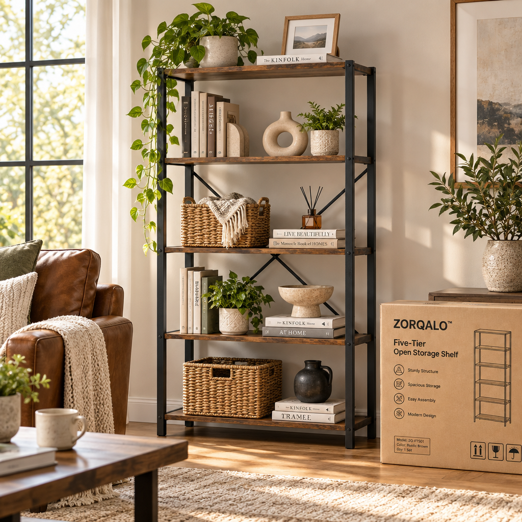 ZORQALO™ Open Bedside Storage Cabinet image 2