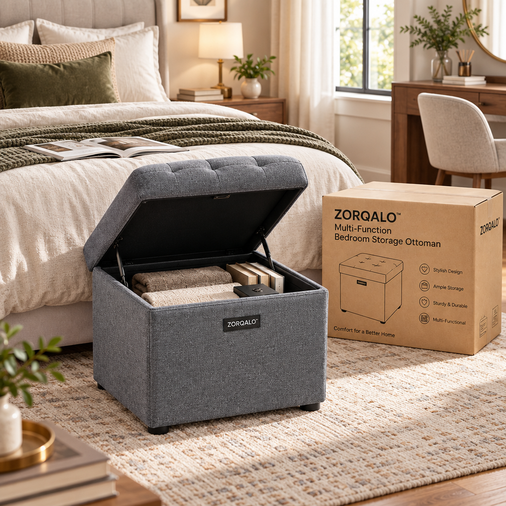 ZORQALO™ Multi-Function Bedroom Storage Ottoman image 2