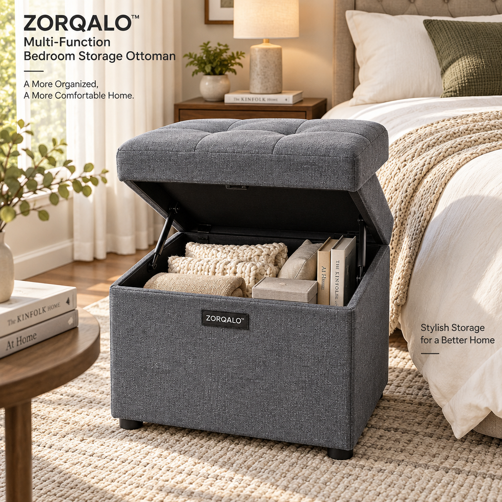 ZORQALO™ Multi-Function Bedroom Storage Ottoman image 4