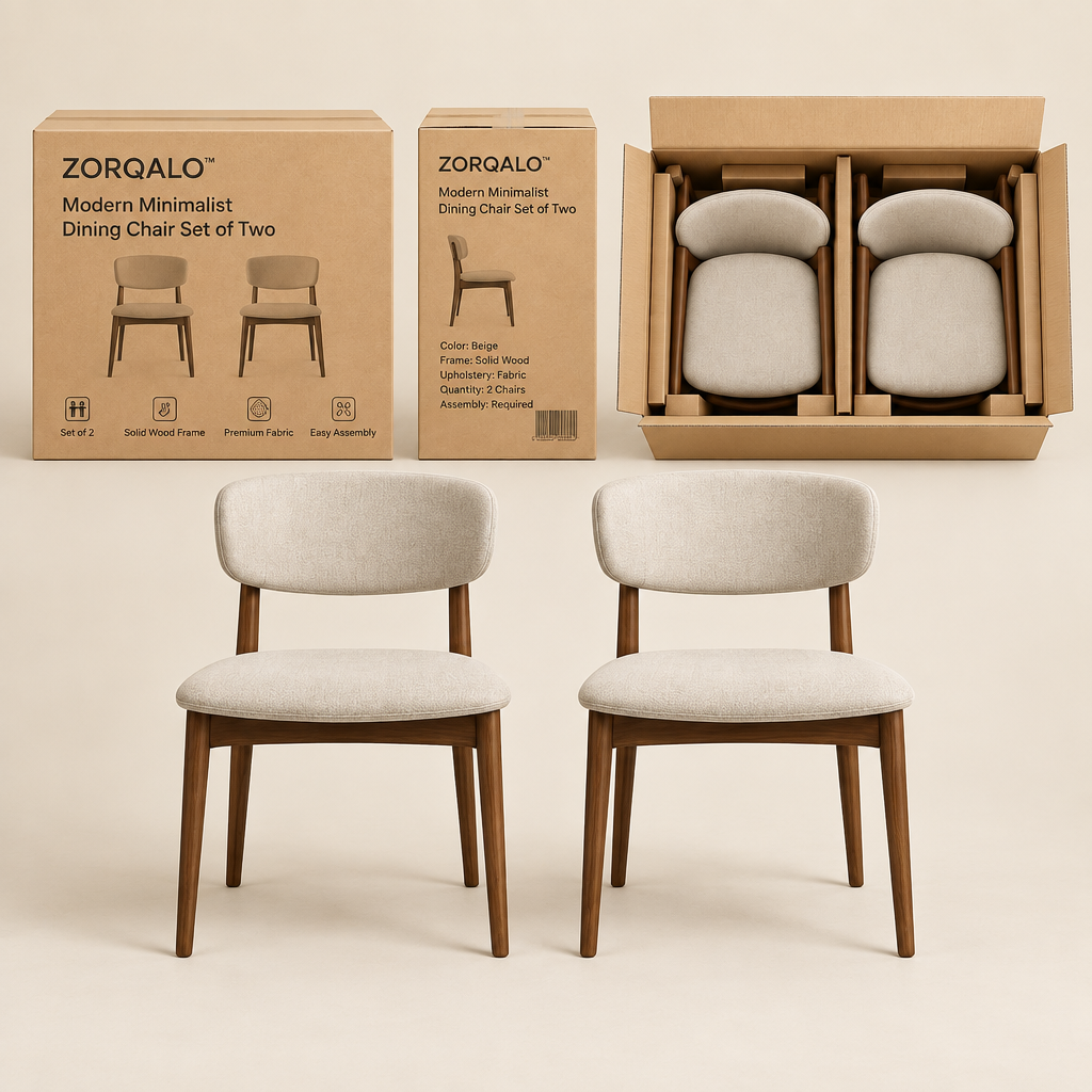 ZORQALO™ Modern Minimalist Dining Chair Set of Two primary image