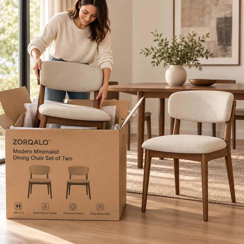 ZORQALO™ Modern Minimalist Dining Chair Set of Two image 4