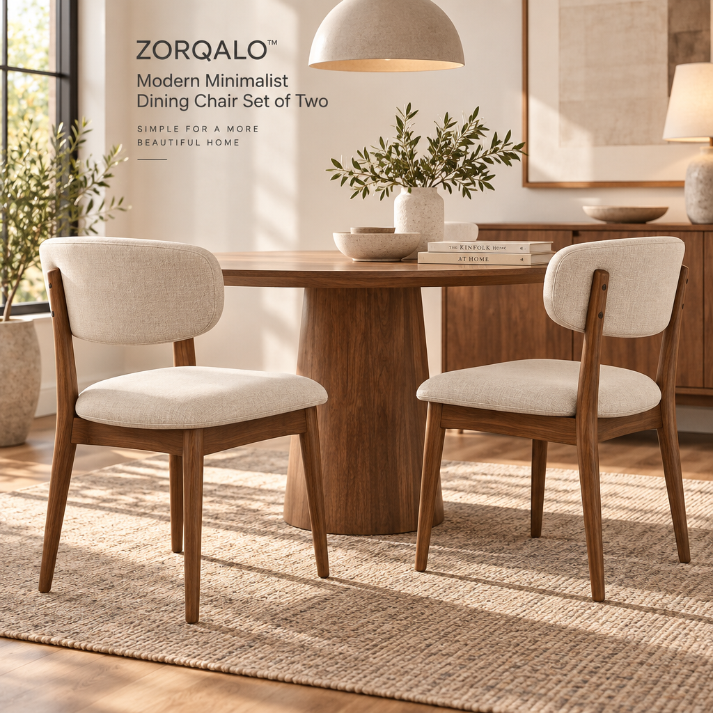 ZORQALO™ Modern Minimalist Dining Chair Set of Two image 5