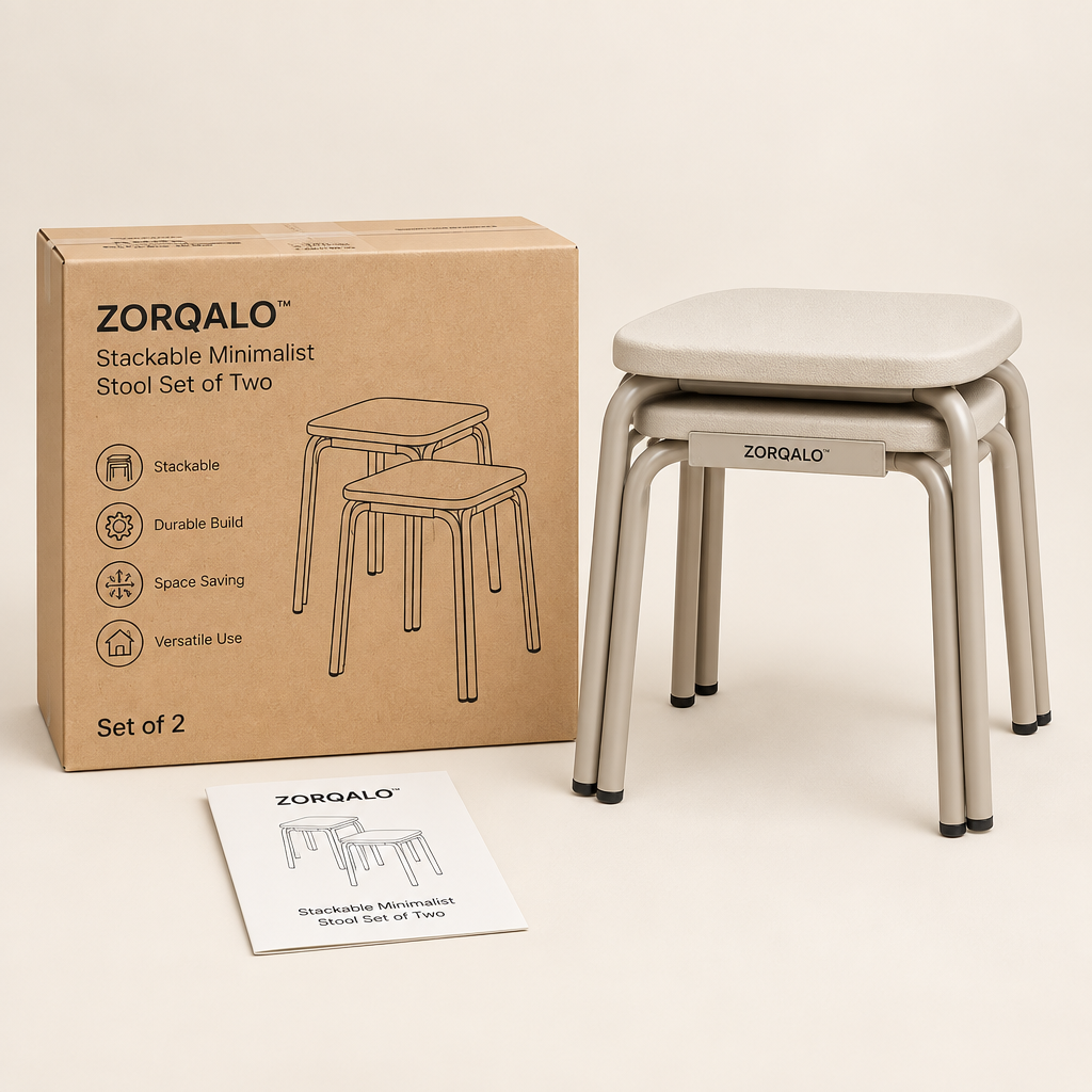 ZORQALO™ Stackable Minimalist Stool Set of Two primary image