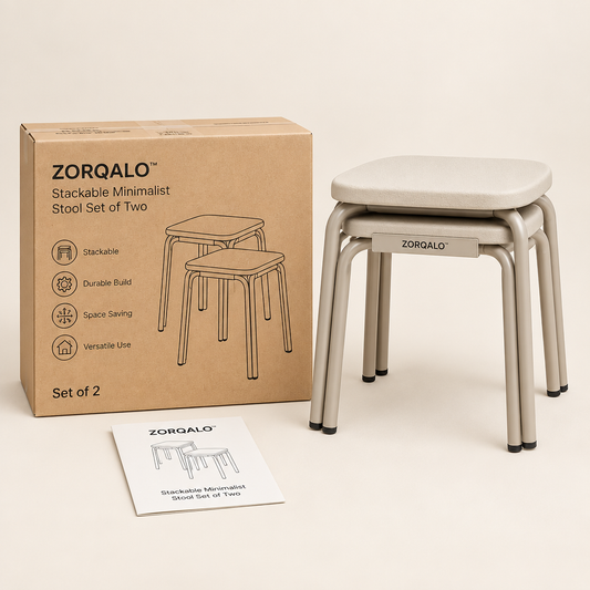 ZORQALO™ Stackable Minimalist Stool Set of Two primary image